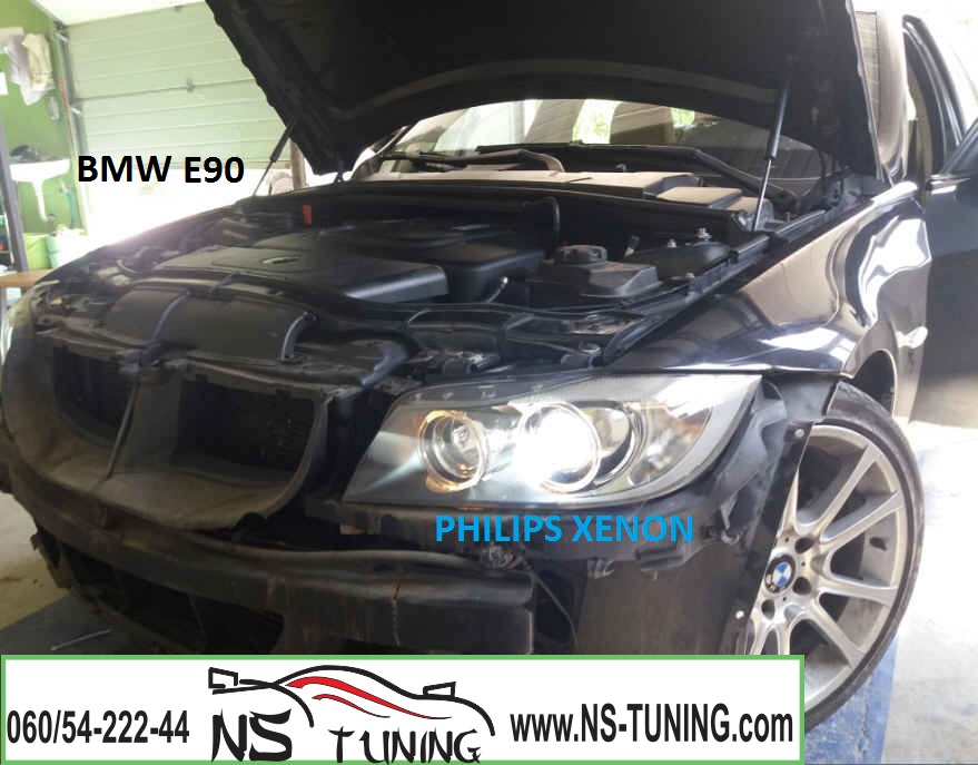bmw e90 reparacija farova zamena xenon sijalica d1s philips ugradnja novi sad tuning